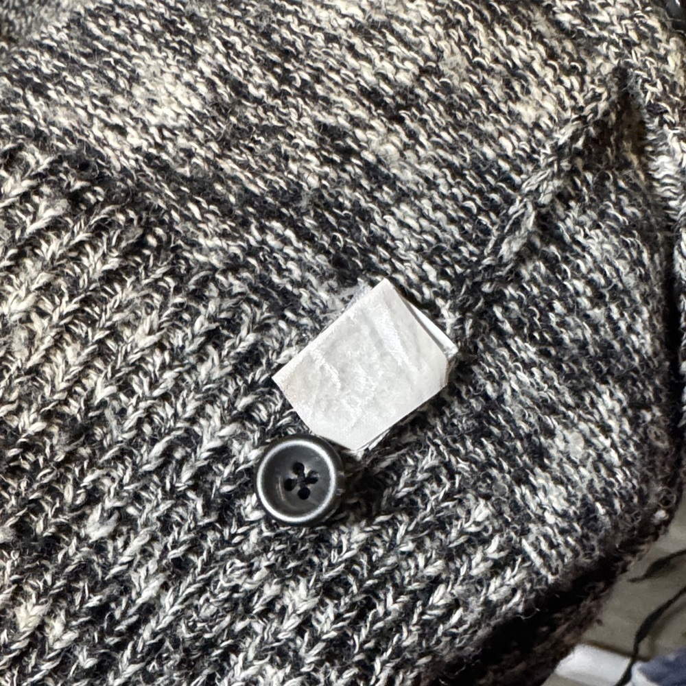 J. Crew Black and White wool/cotton blend Women's Cardigan - Picture 3 of 5